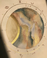Load image into Gallery viewer, Custom 9"x12" Birth Chart Painting