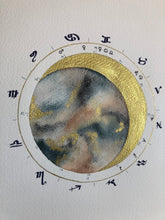 Load image into Gallery viewer, Custom 9"x12" Birth Chart Painting